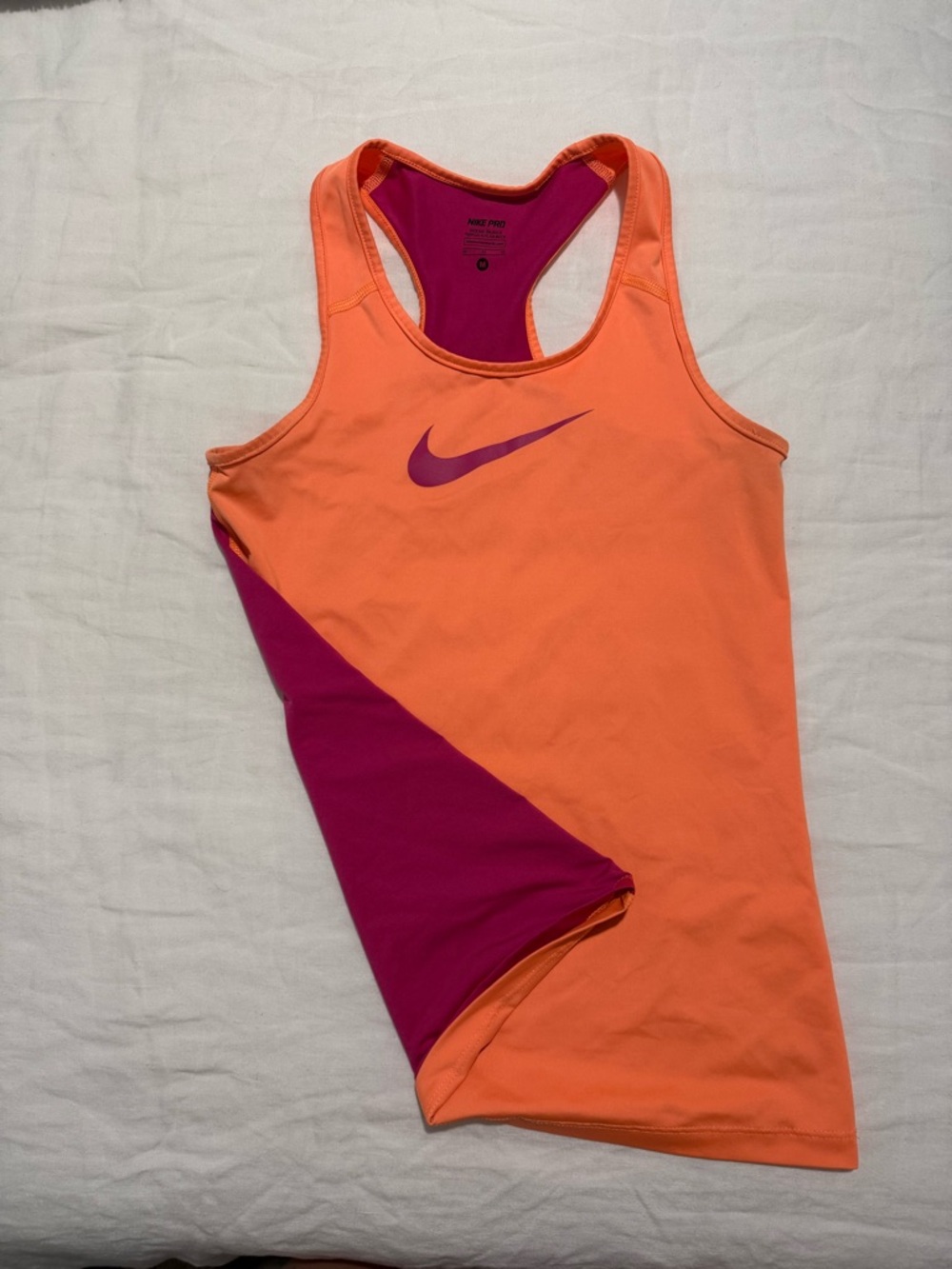 Nike Women's Orange & Magenta Dri-FIT Racerback Tank